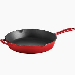 5.5 Qt Enameled Cast-Iron Series 1000 Covered Round Dutch Oven - Majolica  Red - Tramontina US