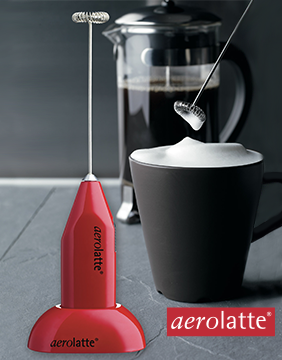 Aerolatte Milk Frother with Stand, Red