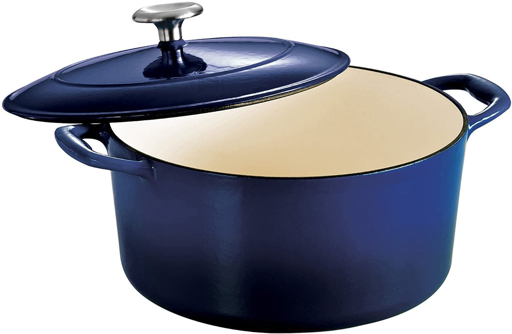 7 qt Enameled Cast Iron Covered Tall Round Dutch Oven - Sunrise